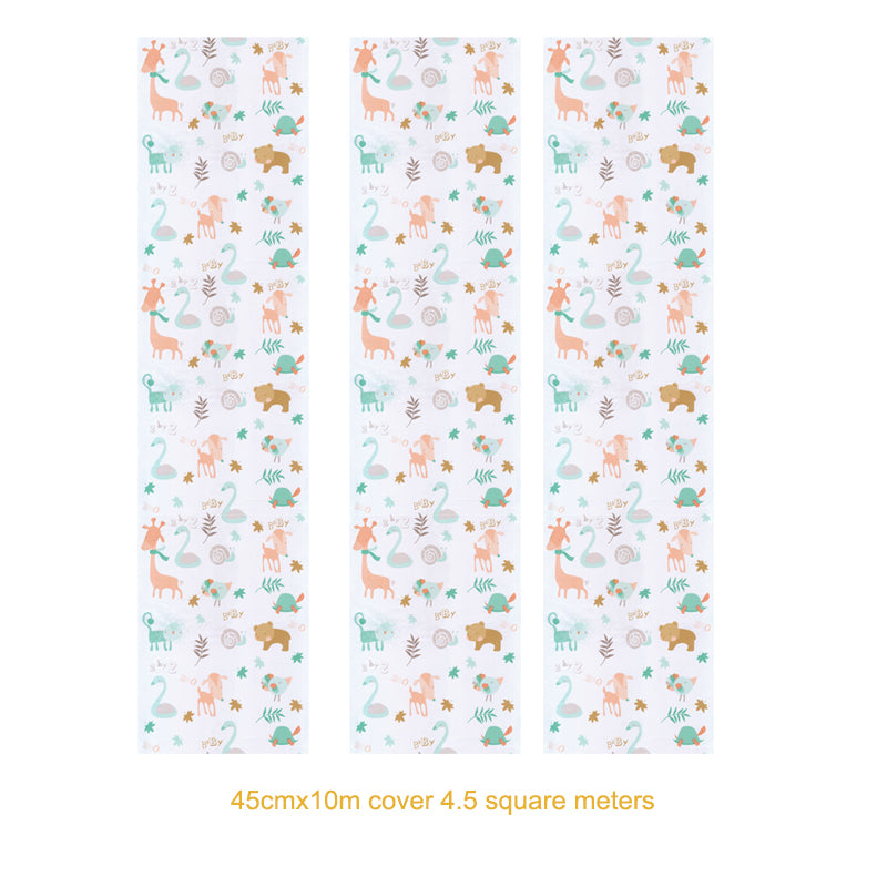 10m Roll Peel Stick Vinyl 3D Forest Animals Wallpaper Wall Kids baby room