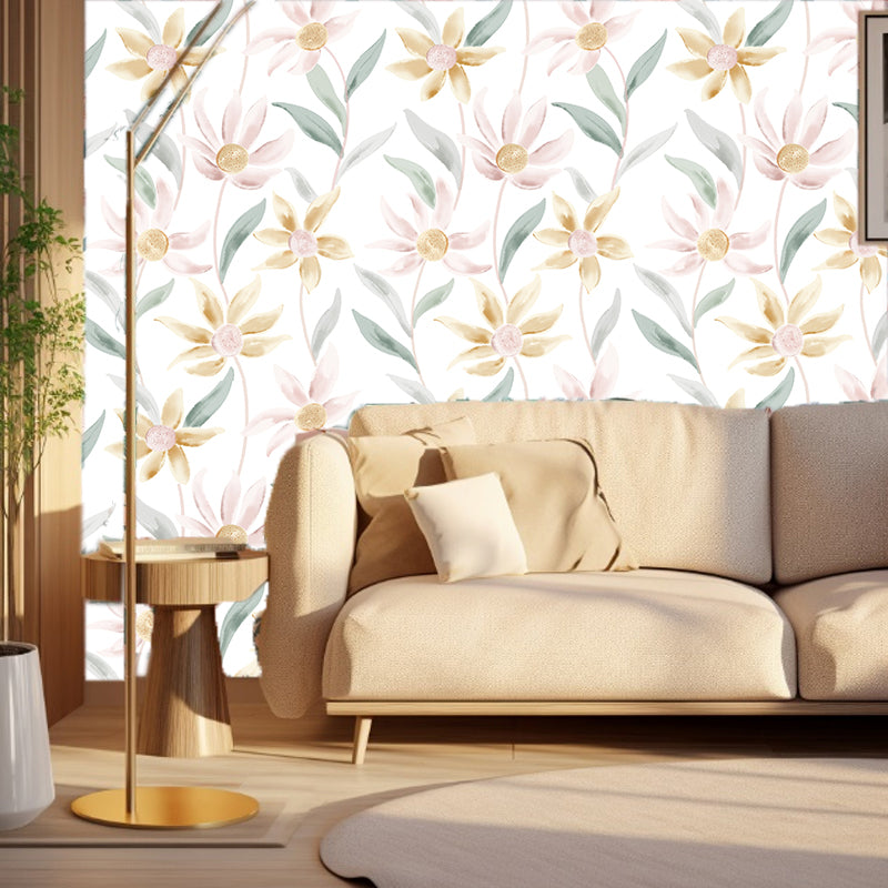 STICKCOOL 10m Watercolor Daisy Bloom peel and stick Wallpaper Gift wrapping