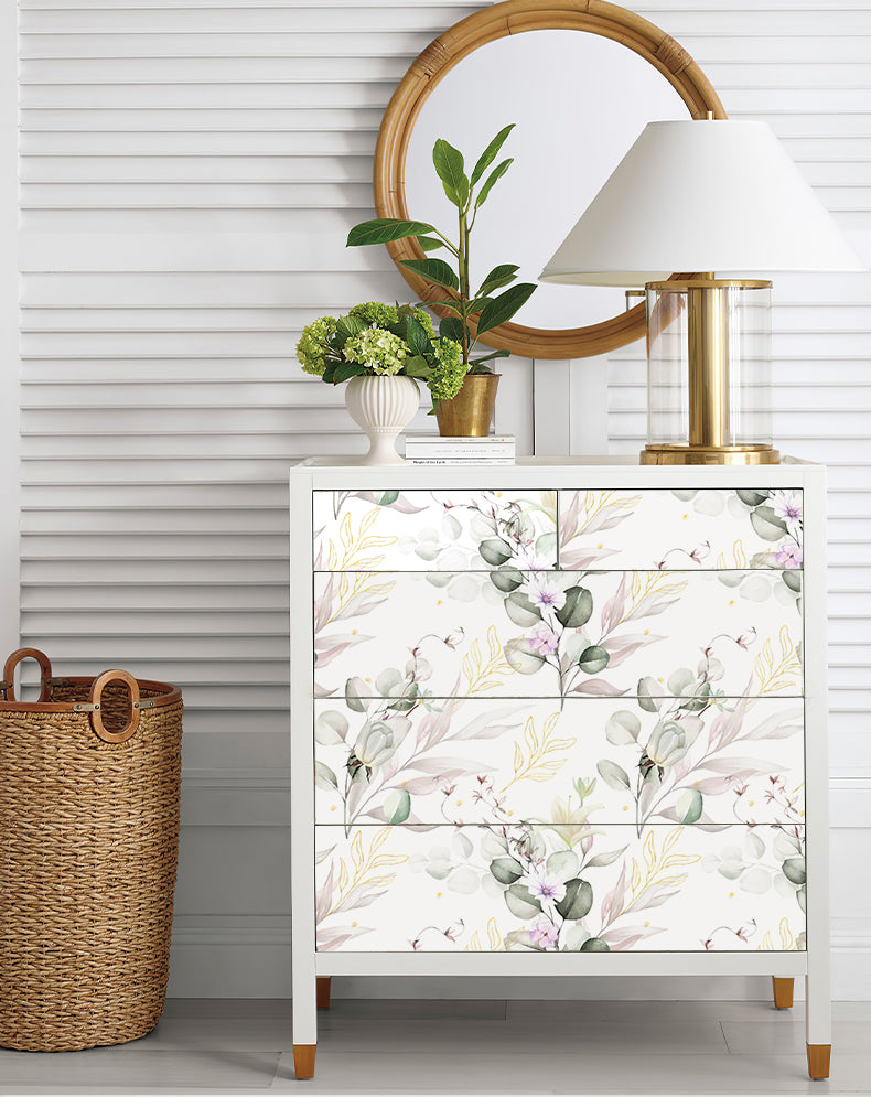 5m Roll Peel and Stick Vinyl 3D Wallpaper Caravan Cabinet, Gift Wrapping, Office, Bed and breakfast, Renter-3 colors