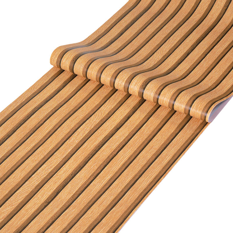 STICKCOOL 10m Roll Peel and Stick Vinyl 3D Wallpaper Wood Stripe Adhesive