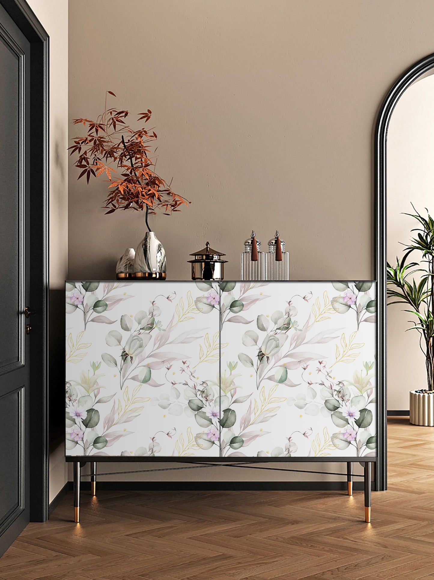 5m Roll Peel and Stick Vinyl 3D Wallpaper Caravan Cabinet, Gift Wrapping, Office, Bed and breakfast, Renter-3 colors