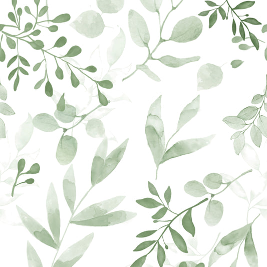 10m Roll Peel & Stick 3DWallpaper Furniture Cabinet Watercolor-Leaves