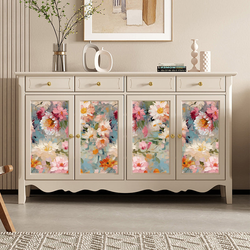 10mRoll Peel Stick Vinyl 3D Wallpaper Furniture Cabinet OilPaint Flower0321