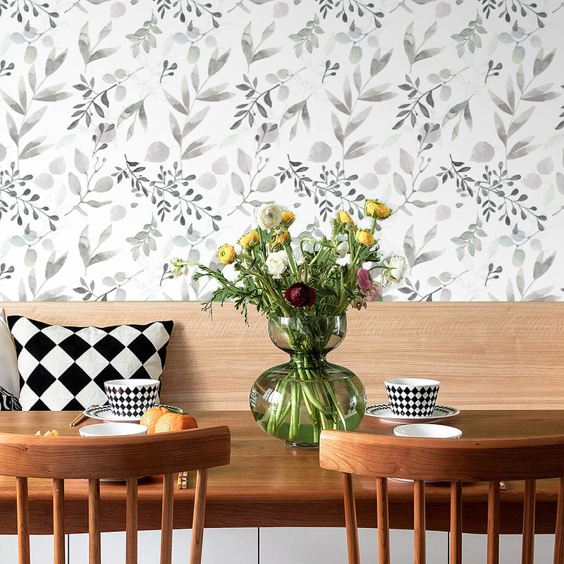 10m Roll Peel & Stick 3DWallpaper Furniture Cabinet Watercolor-Leaves