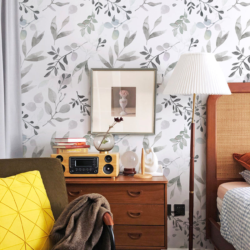 10m Roll Peel & Stick 3DWallpaper Furniture Cabinet Watercolor-Leaves