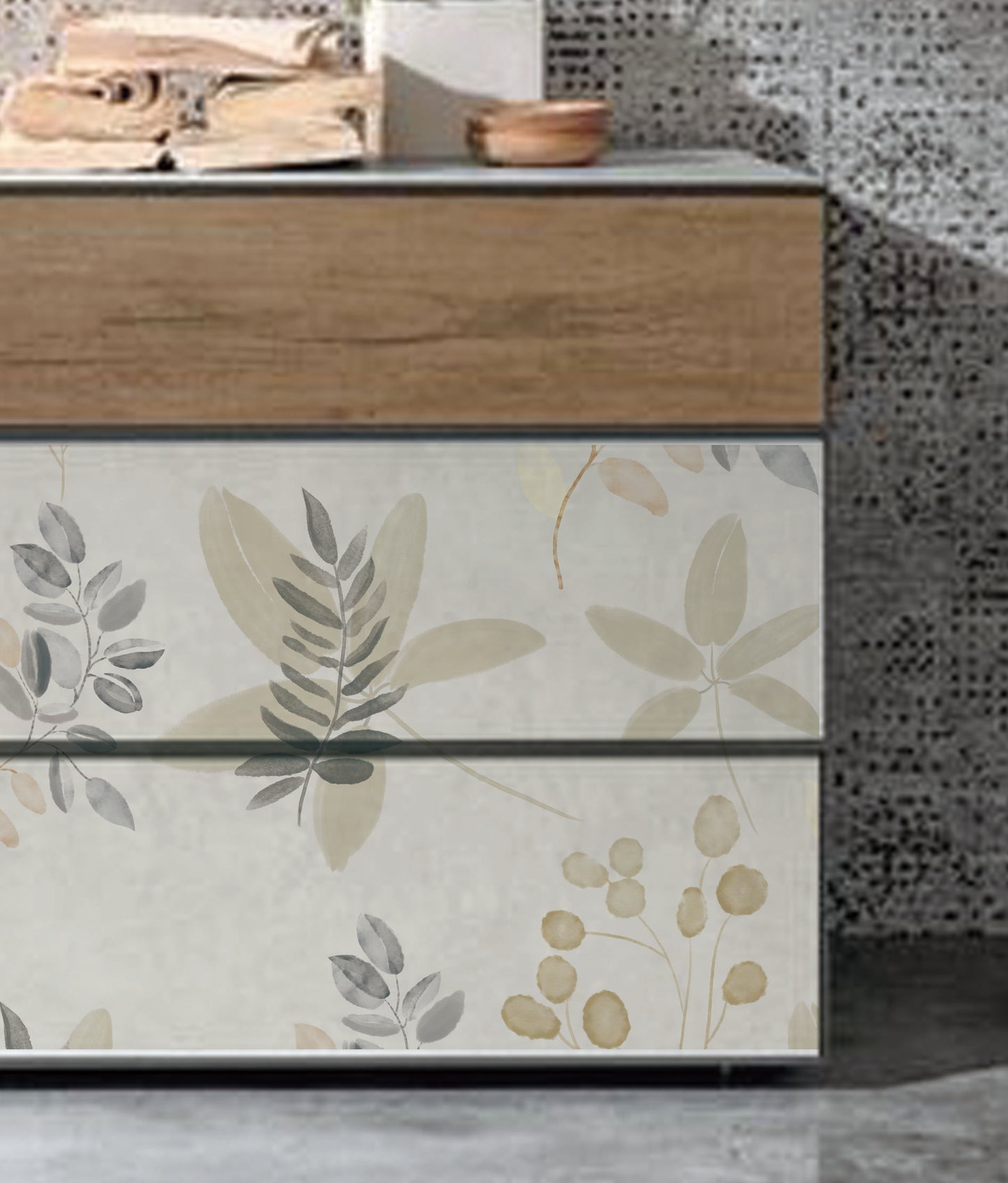 10m Roll Peel and Stick Vinyl 3D Wallpaper Bathroom Cabinet Wall-TH8305