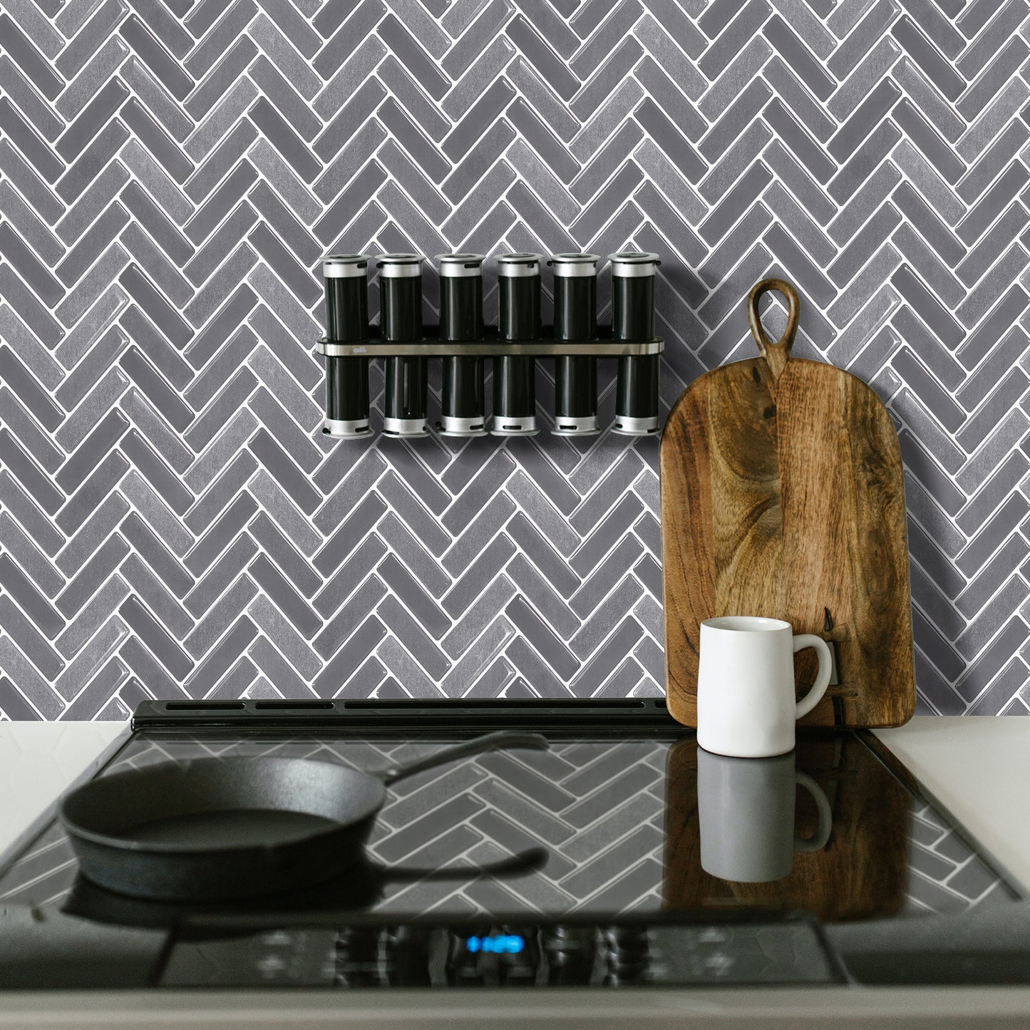 10-Sheet Mosaic Tiles Peel and Stick Backsplash Kitchen 2.5mm Thicker Design - Arrow