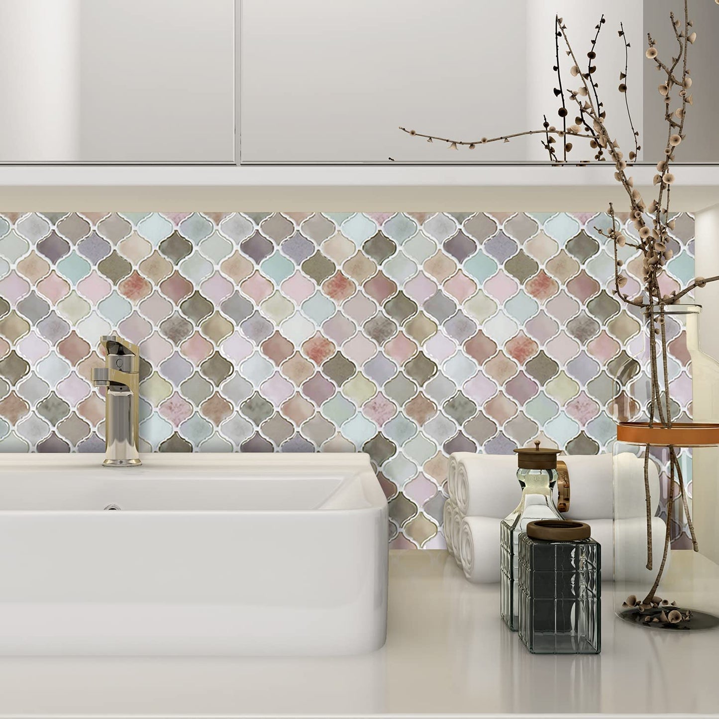 10-Sheet Subway Tiles Peel and Stick Backsplash, 30.5cmx30.5cm Stick on Tiles Kitchen Backsplash (Thickness 2.5mm)