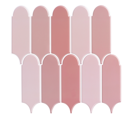 10-Sheet Mosaic Tiles Peel and Stick Backsplash Kitchen  2.5mm Thicker Design - Coral