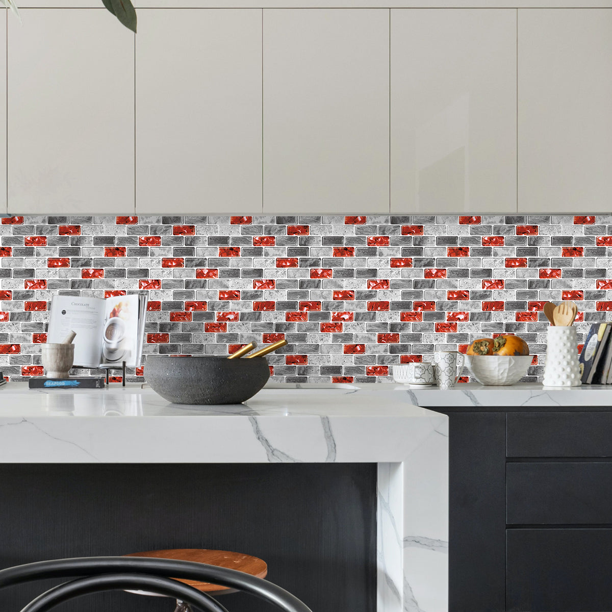 10-Sheet Subway Tiles Peel and Stick Backsplash, 30.5cmx30.5cm Stick on Tiles Kitchen Backsplash (Thickness 1.2mm)