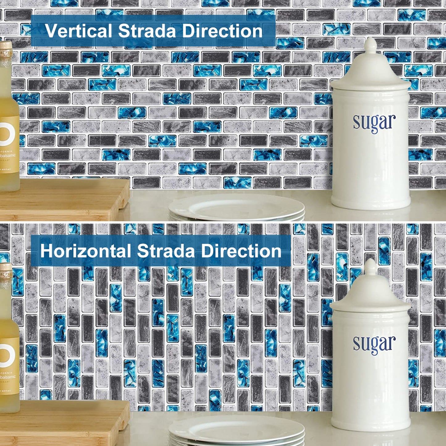 10-Sheet Subway Tiles Peel and Stick Backsplash, 30.5cmx30.5cm Stick on Tiles Kitchen Backsplash (Thickness 1.2mm)