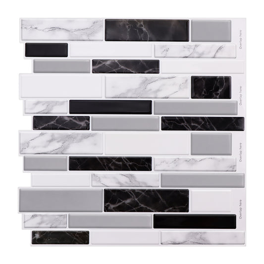 10-Sheet Subway Tiles Peel and Stick Backsplash, 30.5cmx30.5cm Stick on Tiles Kitchen Backsplash (Thickness 1.2mm)