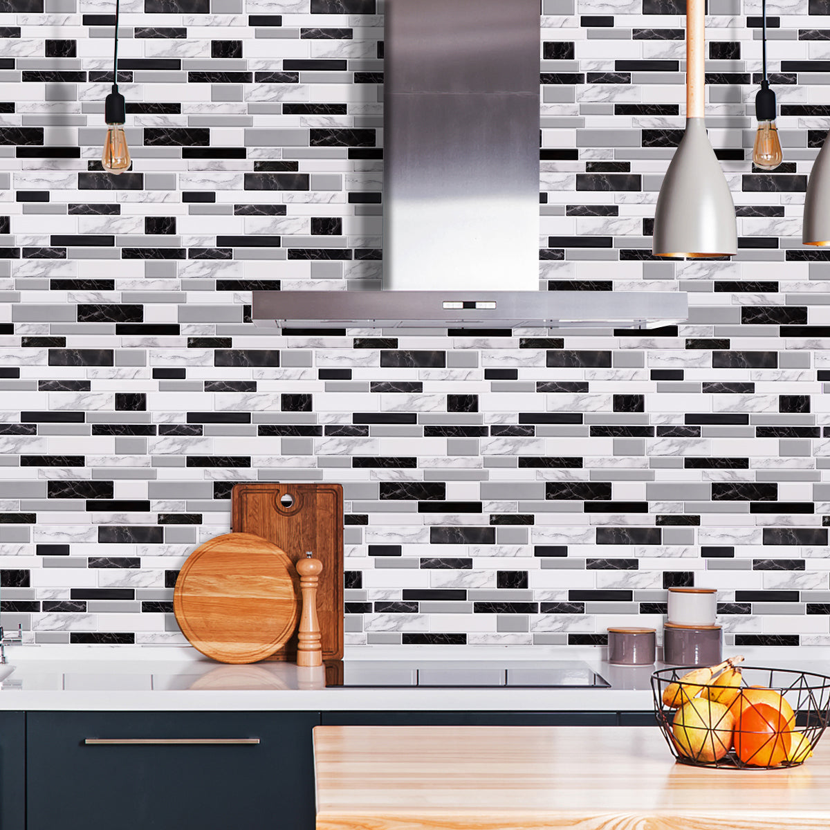 10-Sheet Subway Tiles Peel and Stick Backsplash, 30.5cmx30.5cm Stick on Tiles Kitchen Backsplash (Thickness 1.2mm)