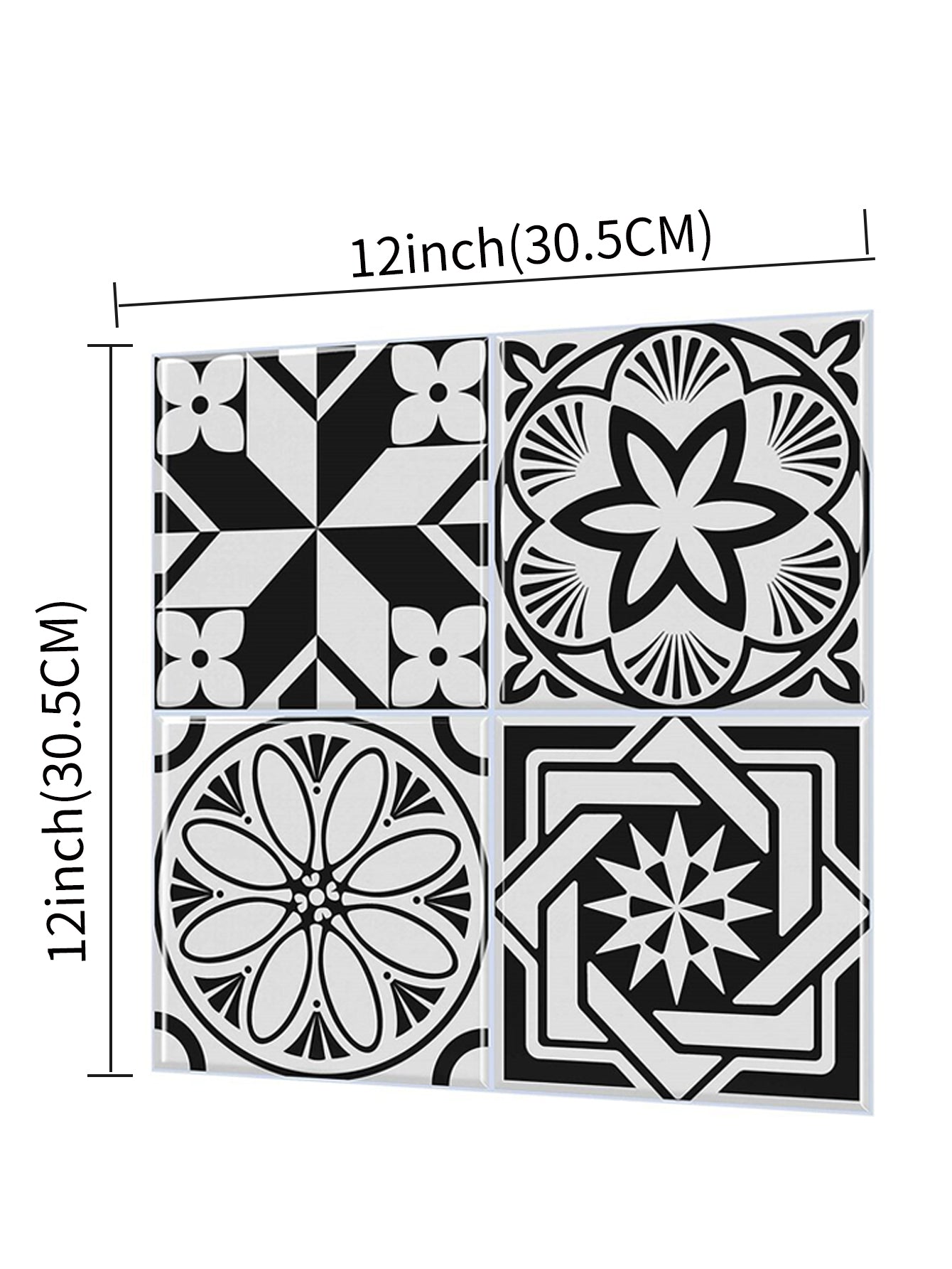 10-Sheet Subway Tiles Peel and Stick Backsplash, 30.5cmx30.5cm Stick on Tiles Kitchen Backsplash (Thickness 1.2mm)