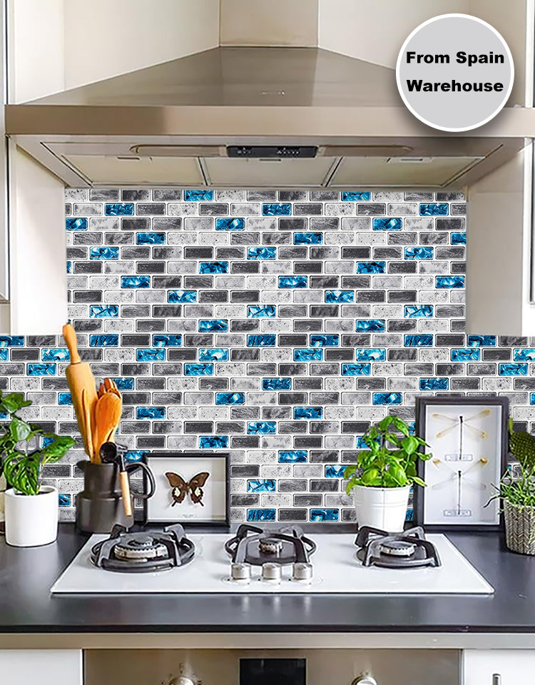 10-Sheet Subway Tiles Peel and Stick Backsplash, 30.5cmx30.5cm Stick on Tiles Kitchen Backsplash (Thickness 1.2mm)