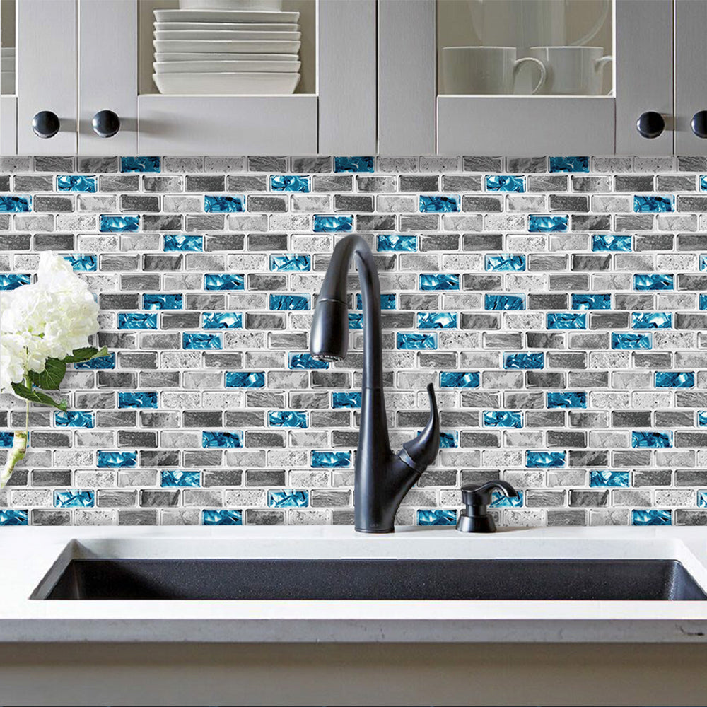 10-Sheet Subway Tiles Peel and Stick Backsplash, 30.5cmx30.5cm Stick on Tiles Kitchen Backsplash (Thickness 1.2mm)