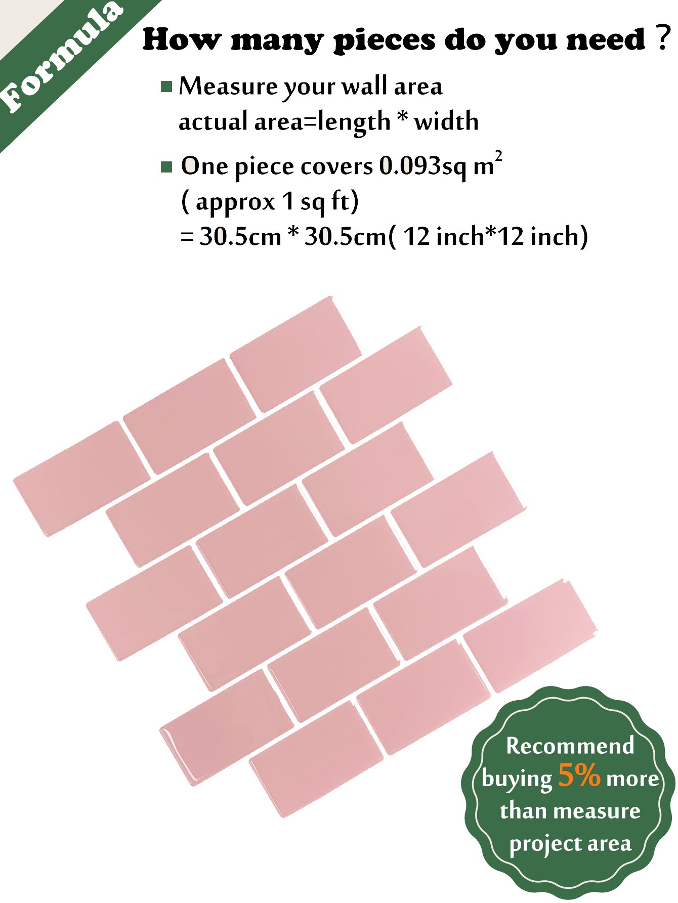 10-Sheet Mosaic Tiles Peel and Stick Backsplash Kitchen  1.2mm - Cherry blossom