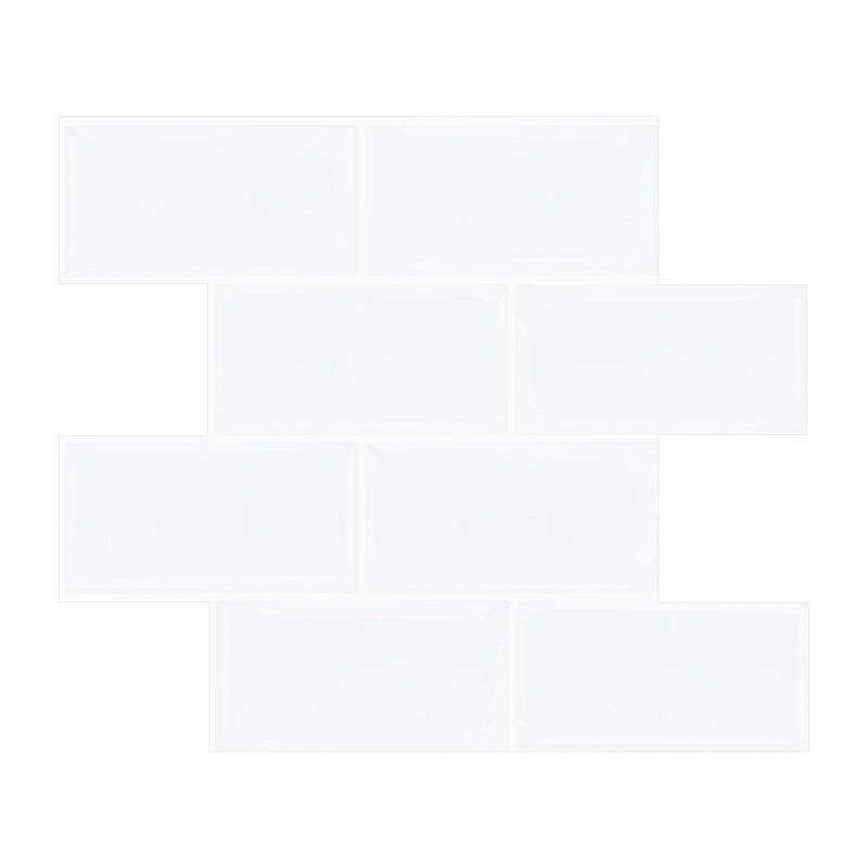 10-Sheet White Subway Tiles Peel and Stick Backsplash, Stick on Tiles Kitchen Backsplash (Thickness 2.5mm)